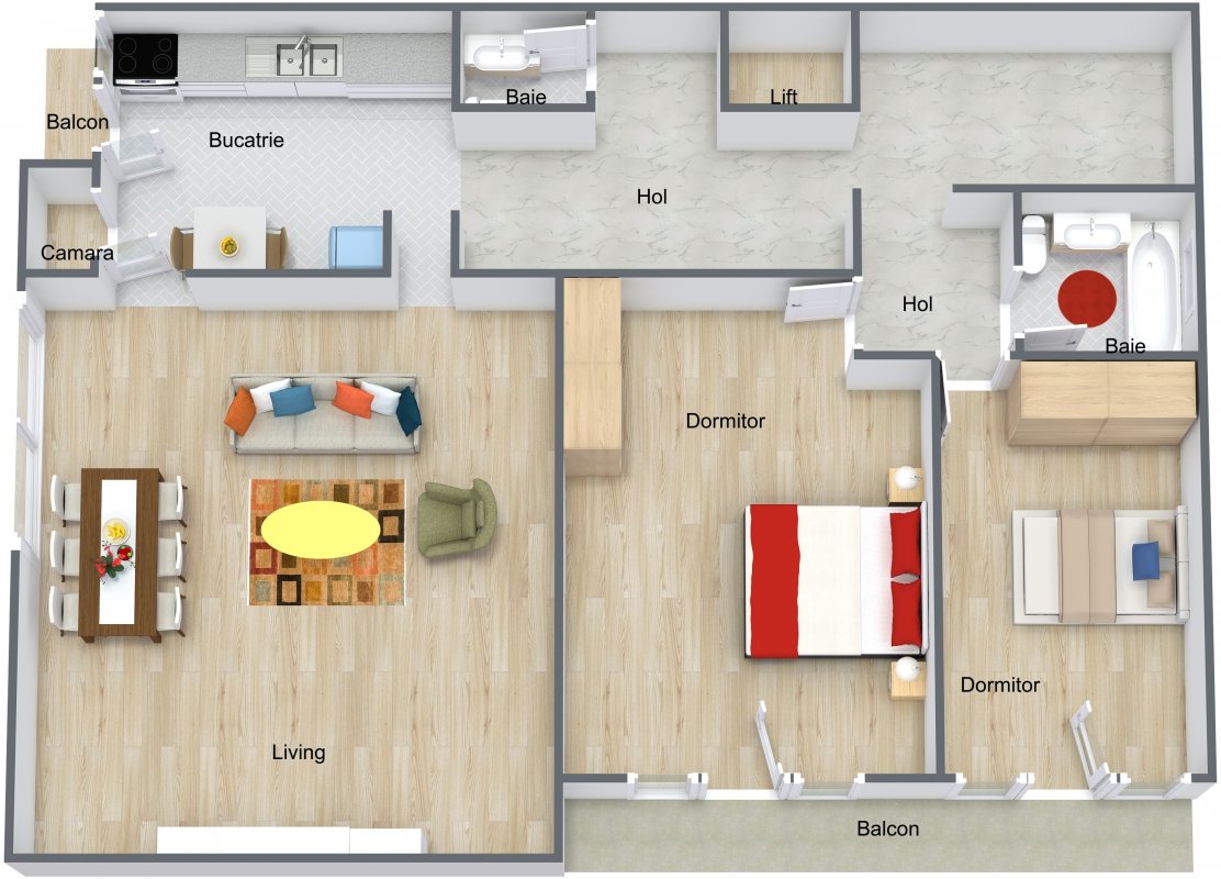Duplex - 3 dormitoare- proaspat mobilat si decorat, la un pret excelent !!