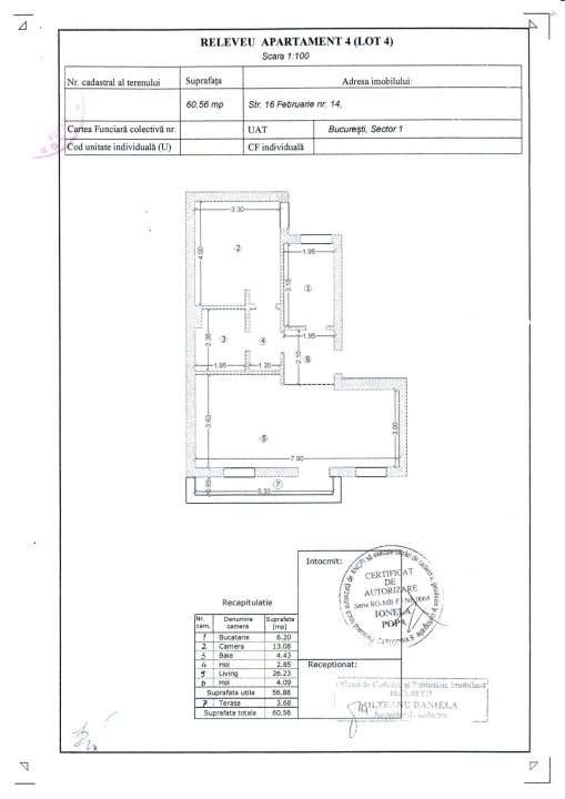 Bucurestii Noi , Apartament elegant, 2 camere in vila, 61mp