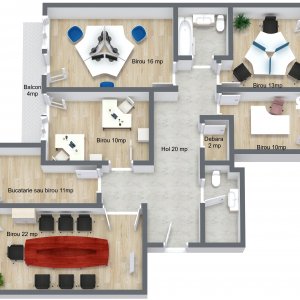 Spatiu birou 5 camere - 130 mp - Unirii - Casa Poporului