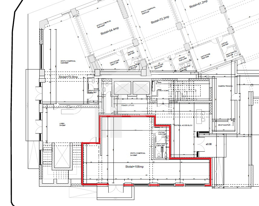 Spatii comerciale | 182-463 mp | Subsol | Barrio Residence Unirii