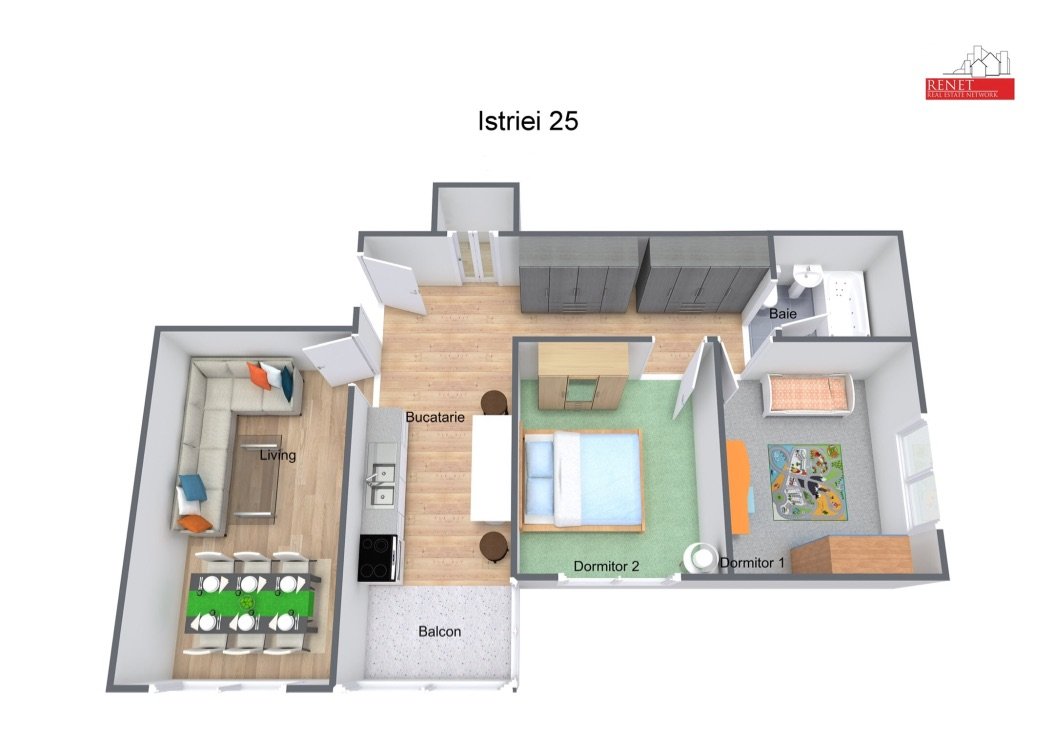 Apartament 3 camere - bloc 1984 + loc de parcare