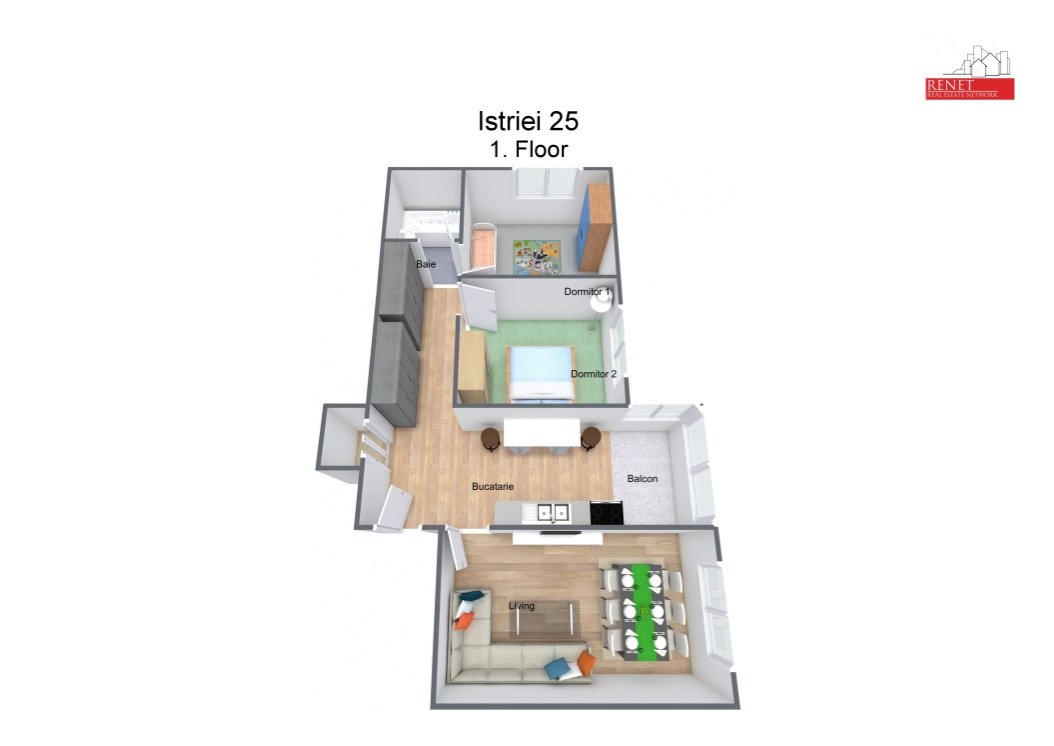 Apartament 3 camere - bloc 1984 + loc de parcare